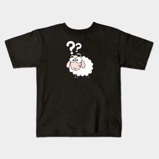 White sheep question mark Kids T-Shirt